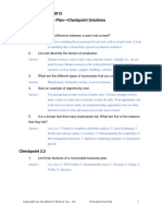 Entrepreneurship ©2013 Chapter 2: Business Plan - Checkpoint Solutions Checkpoint 2.1