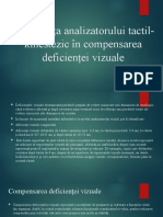 Importanța analizatorului tactil-kinestezic în compensarea deficienței vizuale