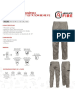 Pantalon Cargo Ignifugo Antiestatico Beige