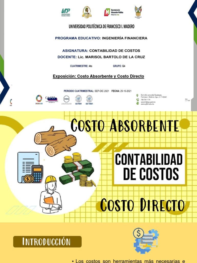 Costeo Absorbente vs. Costeo Directo | PDF | Costo | Presupuesto
