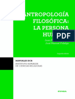 SELLES, J. F. y FIDALGO, J. M., Antropologia Filosofica. La Persona Humana, 2018