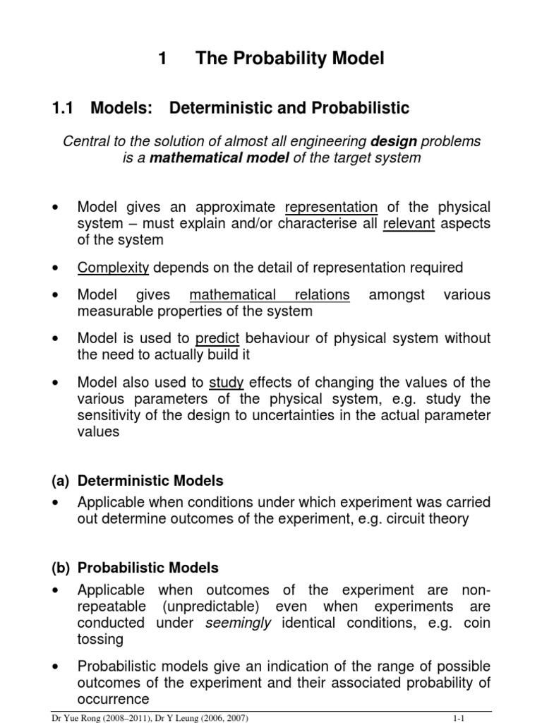 Lect 1 Sol | PDF | Mathematical Model | Determinism