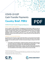 Country Brief: PERU: COVID-19 G2P Cash-Transfer Payments