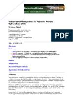 Ambient Water Quality Criteria For Polycyclic Aromatic Hydrocarbons (PAHs)