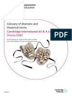 Drama Glossary of Dramatic and Theatrical Terms