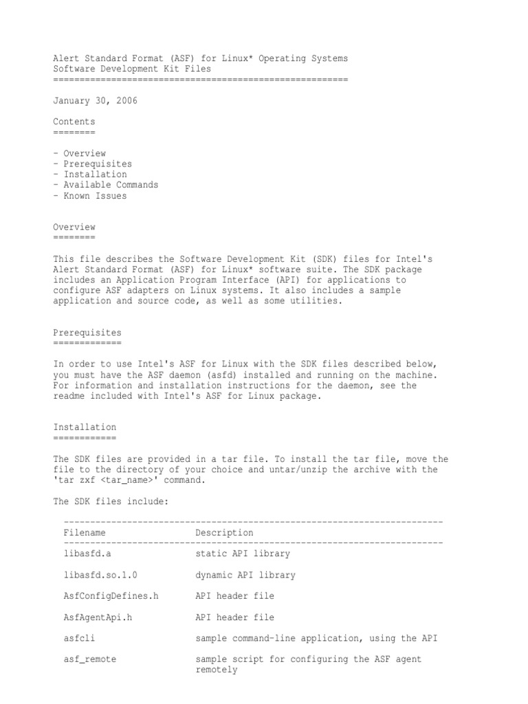 Asf SDK | PDF