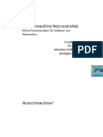 Sebastian Gießmann: Wunschmaschine Netzneutralität Oder: Kleine Psychoanalyse Für Anbieter Von Telediensten