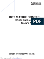 Dot Matrix Printer: User's Manual