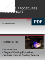 CASTING DEFECTS AND PROCEDURES