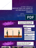 Reflection of Light in A Curved (Concave) Mirror: Quarter 2-Module 13