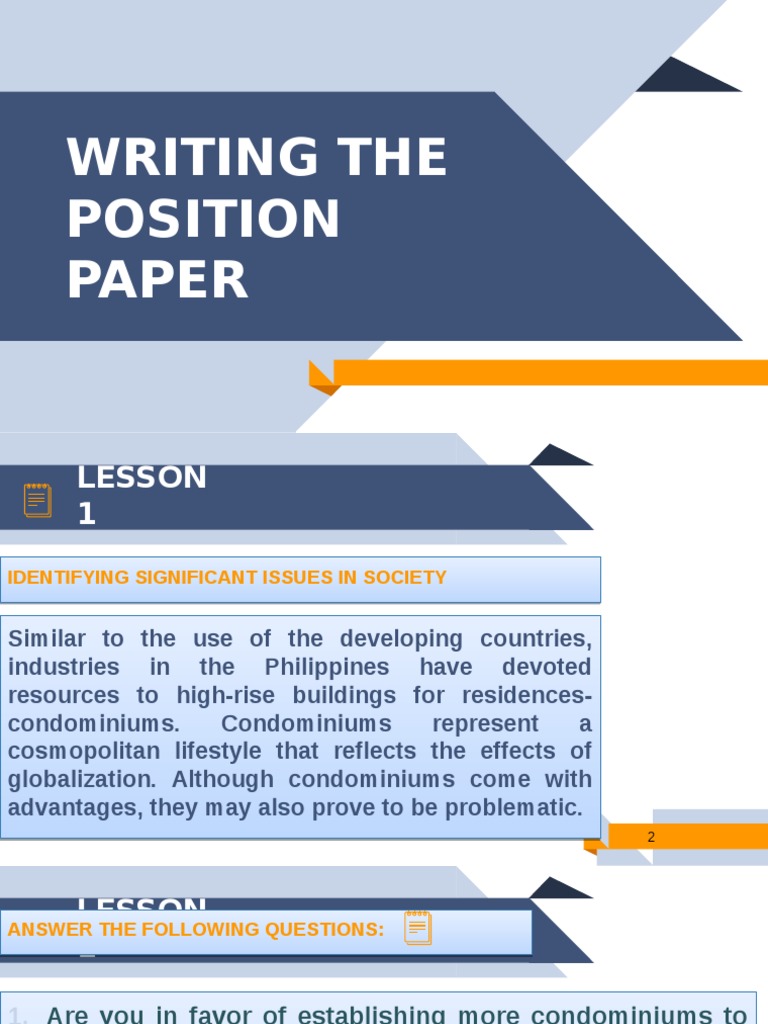 Parts of a Position Paper Explained | PDF | Essays | Transport