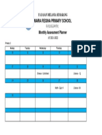 Maria Regina Primary School: Monthly Assessment Planner