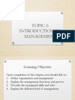 Topic 1-Introduction To Management