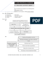 History and Political Science: Solution: Practice Activity Sheet 1