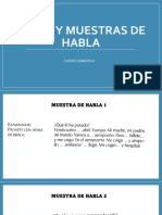 Casos y Muestras de Habla