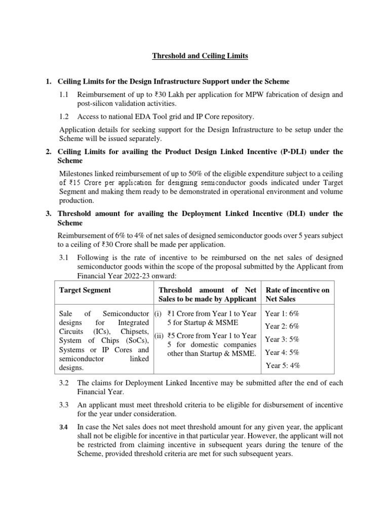 Threshold and Ceiling Limits PDF Integrated Circuit Electronics