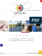 Informe Regalias 13 Seguimiento A Los Recursos Del SGR 2012