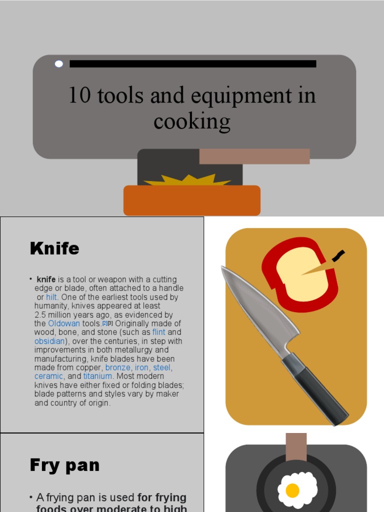 10 Essential Cooking Tools and Equipment | PDF | Knife | Blade