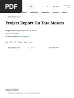 Project Report On Tata Motors - PDF - Promotion (Marketing) - Strategic Management