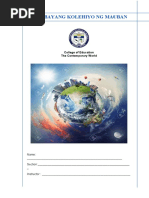 Pambayang Kolehiyo NG Mauban: College of Education The Contemporary World