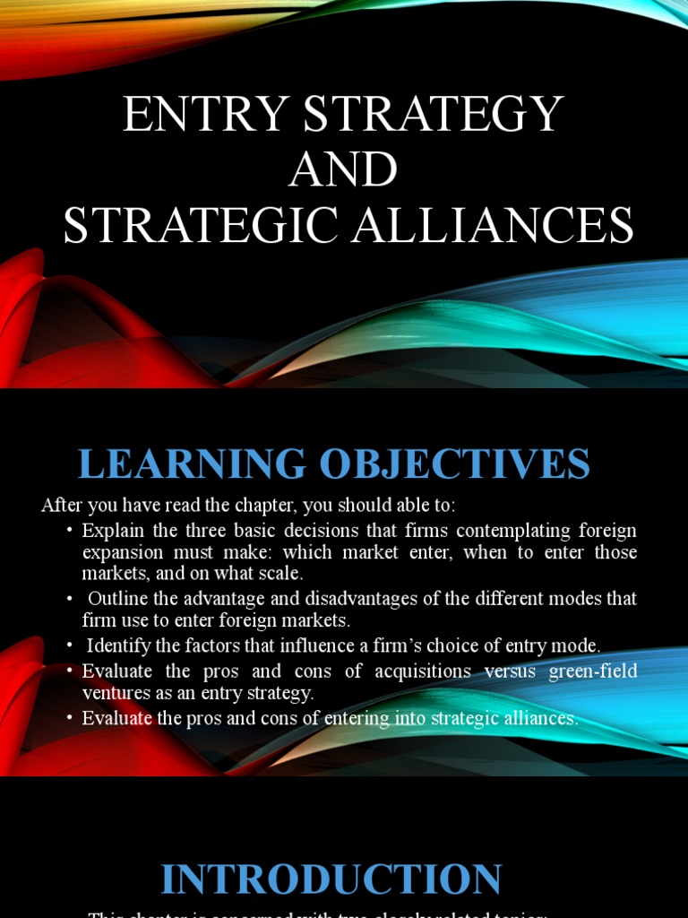 Entry Strategy AND Strategic Alliances | PDF | Franchising | Exports