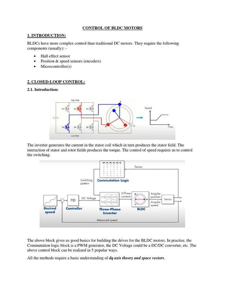 Control BLDC Motors PDF Electric Motor