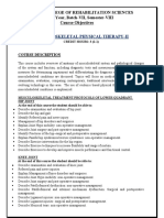 Musculoskeletal Physical Therapy-II