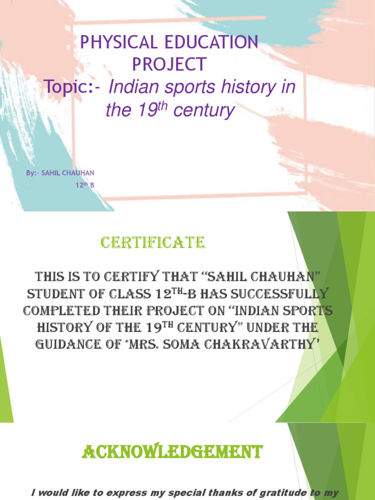 Indian Sports History in the 19th Century An Analysis of a Student