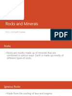 Week 003 Presentation - Rocks and Minerals