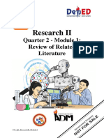 Quarter 2 - Module 1: Review of Related Literature: Research II