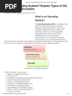 What Is Operating System - Explain Types of OS, Features and Examples