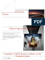 Speculative and Science Fiction: Lorem Ipsum Dolor ENGL 393-Week 1