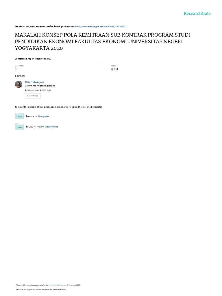 Pola Kemitraan Sub Kontrak UMK | PDF | Karier & Perkembangan