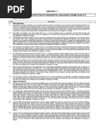 General Specification of Residential Buildings (Prime Quality)