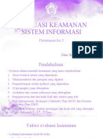 Pertemuan - 3 - Evaluasi Keamanan Sistem Informasi