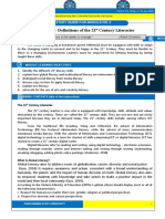 Module 2 - Definitions of The 21 Century Literacies: Study Guide For Module No. 2