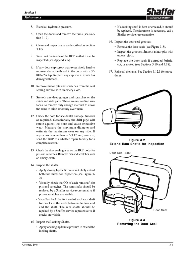 SL Manual Lock 13 58 SHAFFER RAM BOP Page-21-25 | PDF | Leak | Valve