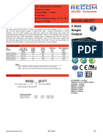 30mW max. no load power consumption AC/DC converter with 3kVAC isolation and 3 year warranty