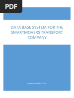 Data Base System For The Smartmovers Transport Company: Godrick Naveen KAN/A-013536