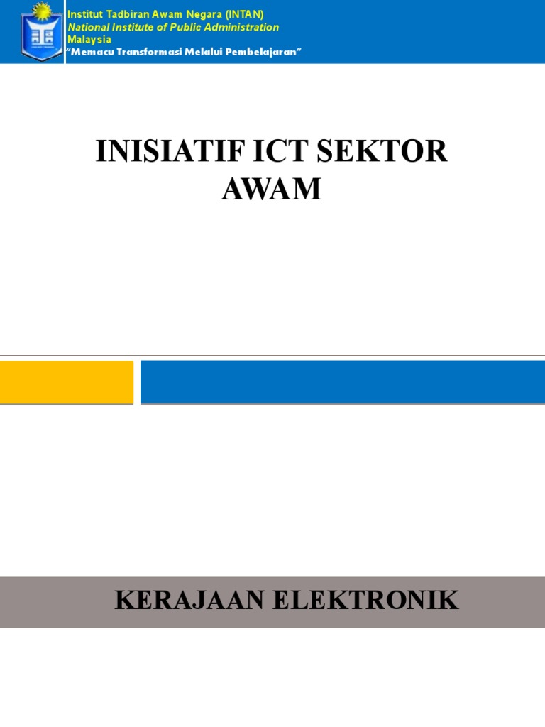 Inisiatif ICT Sektor Awam PDF