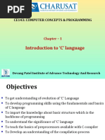 Introduction To C' Language: Ce143: Computer Concepts & Programming