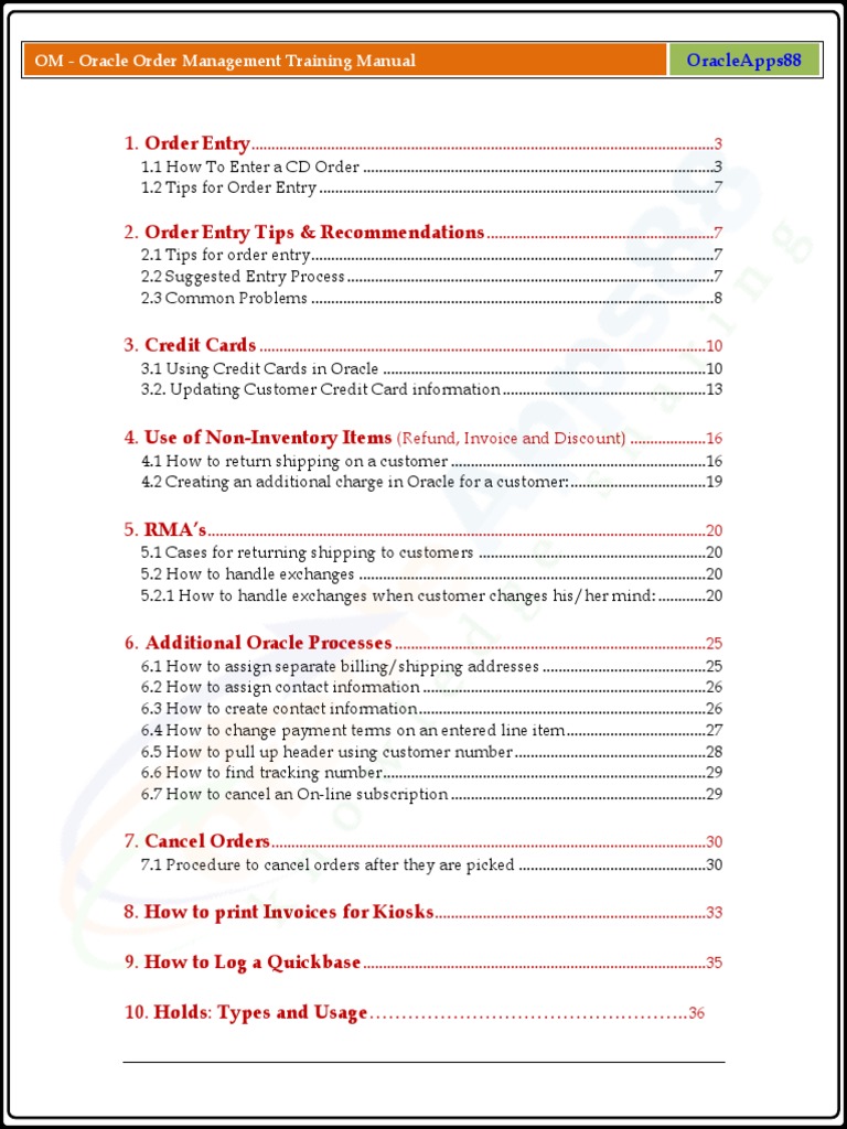 Oracle Order Management User Guide | PDF | Credit Card | Invoice