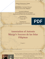 Annotation: of Antonio Morga's Socesos de Las Islas Filipinas