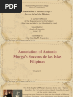 Annotation: of Antonio Morga's Socesos de Las Islas Filipinas