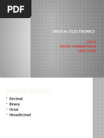 Digital Electronics: UNIT-4 Digital Fundamentals & Logic Gates