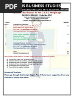 Sample Paper XI Business Studies Term I