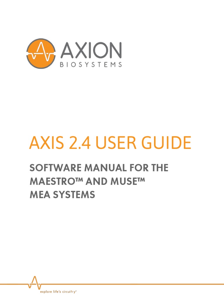 AxIS 2.4 User Guide | PDF | Action Potential | Microsoft Excel