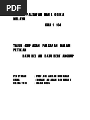 Karya Klasik Batu Belah Batu Bertangkup Pdf