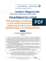 I-11-167-Thérapeutiques médicamenteuses et non médicamenteuses Cadre réglementaire de la prescription thérapeutique et recommandations