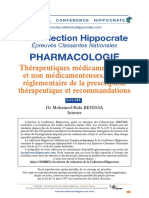 I-11-167-Thérapeutiques Médicamenteuses Et Non Médicamenteuses Cadre Réglementaire de La Prescription Thérapeutique Et Recommandations